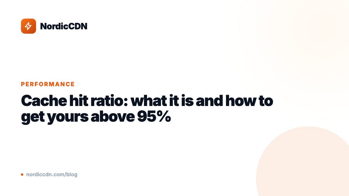 Cache hit ratio: what it is and how to get yours above 95%